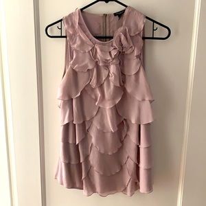 Ann Taylor sleeveless chiffon top in lavender.